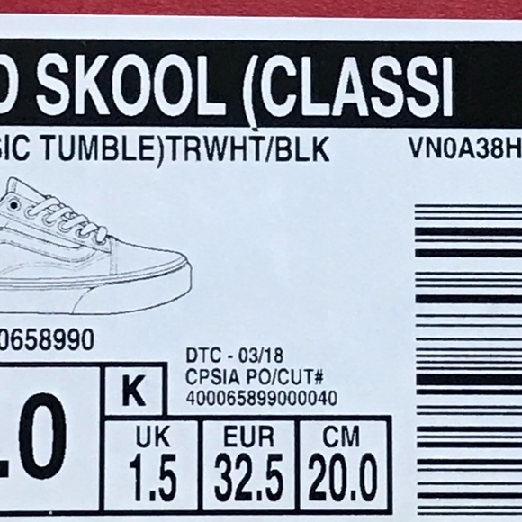 Vans Old Skool Tumble Black True White Shoes - Picture 8 of 8